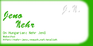 jeno nehr business card